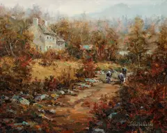 Eric Michaels, Scottish Mist, oil on board