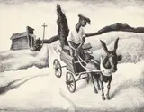 Lonesome Road,1938 (Fath #18) by Thomas Hart Benton, lithograph, offered Jun 2023