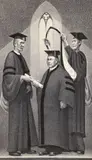 Grant Wood, Honorary Degree, 1938 (Cole #4), lithograph