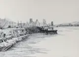 Charles Pitcher, (American/Western PA, 1927-2009), Along the Ohio, 1984, pen and ink on paper