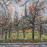 Robert Qualters, (American/Western PA, born 1934), Spring Oakland