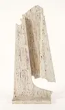 Henry Bursztynowicz, Orant (Folded Slab No. 32), 1981, polished and, carved travertine marble