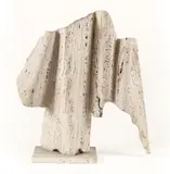 Henry Bursztynowicz, Untitled, (Winged Figure), circa 1980, polished and, carved travertine marble