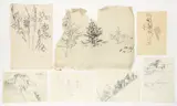 Louis Lozowick, Collection of 7 assorted Cubist Housing, Figures, Nature Studies, and Study for Crows Nest