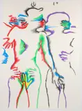 Marisol Escobar, (French/Venezuelan, 1930-2016), Untitled, No. 5 (from series Untitled Suite No. 6), 1978, lithograph printed in six colors