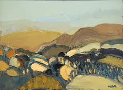 Le Luberon by Roger Mühl, oil on canvas, offered Jun 2023