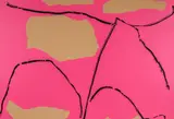 Ray Parker, Untitled Abstract in Pink and Gold, 1980, original