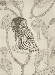 Roger Vieillard, La Petite Chouette, engraving