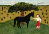 William H. West, Black Beauty, 1974, acrylic on canvasboard