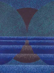 Jack Marlowe Wise, Distant Shape #4, 1984, gouache on paper