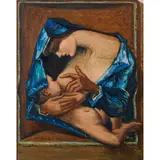 "Mother and Child," by Albert Pels, oil on masonite, [approximate dimensions -, offered May 2026