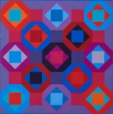 Victor Vasarely, "OC-TA,", screenprint on heavy stock paper, [approximate dimensions -