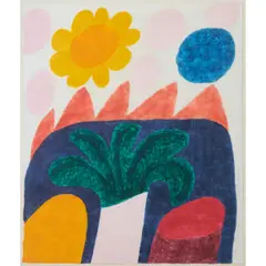Carol Summers, "Burning Mountains,", 1985, woodcut on paper, [approximate dimensions -