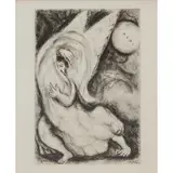 Marc Chagall, "Promise to Jerusalem,", etching; [approximate dimensions -