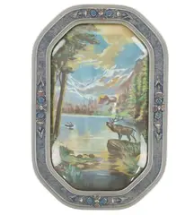 Untitled by Beautiful, oil pastel painting in bubble frame, offered May 2024