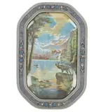 Untitled by Beautiful, oil pastel painting in bubble frame, offered May 2024