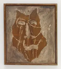 Walter Sanford, Untitled, Collage 35 oil on cardboard, 1965