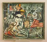 Free the Hostages by Albert Pels, oil and collage on canvas, ca. 1981, offered Mar 2024