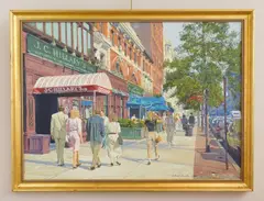 Michael Joseph, Boston Street Scene, oil on canvas, 1988
