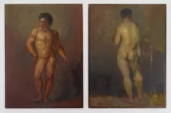 Male Nudes 2 by Robert Maione, oils on board, both, offered Mar 2024