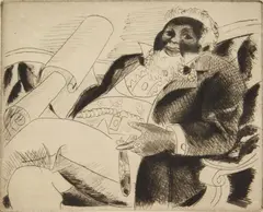 Charles Laborde, Chat Maigre, drypoint, 1921