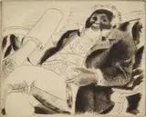 Charles Laborde, Chat Maigre, drypoint, 1921