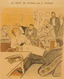 Théophile Steinlen, Le Rire, lithograph in colors, matted and