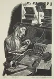 Bernard Brussel-Smith, No Spit wood, engraving, 1941