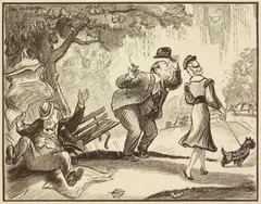Don Freeman, A Walk in The Park, lithograph, matted and