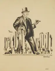 Hugo Gellert, Primary Accumulation 14, lithograph, 1933