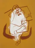William Gropper, The Boss, lithograph in colors