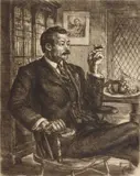 John Sloan, Robert Henri, Painter (Morse 246 vi/VIII), etching, 1931