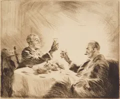 Diana Thorne, School Days, drypoint, 1929