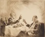 Diana Thorne, School Days, drypoint, 1929