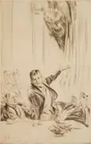 Diana Thorne, After Dinner Speech, drypoint