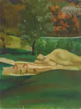 Charles E. Harris, Landscape, oil on canvasboard, estate