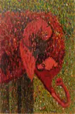 Charles E. Harris, Sienifyiny Monkey, oil on canvasboard, 1952