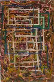 Charles E. Harris, Voo Maize, oil on canvasboard, 1952