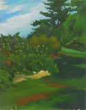Charles E. Harris, Park, oil on canvasboard, estate