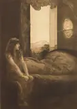 Max Klinger, The Awakening. (Varnedoe & Streucger 53), etching and aquatint, 1887, .number VIII of the series A Love (Eine Liebe)