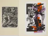 Hans Orlowski, Untitled (Abstract)-, lithograph in colors, 1962