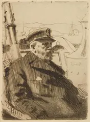 Anders Zorn, King Oscar II (Asplund 132), etching and aquatint on laid paper, 1898