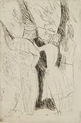 Will Barnet, The Kiss (Szoke 200), etching, 1999, (plate was created in 1934)