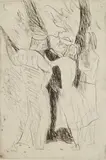Will Barnet, The Kiss (Szoke 200), etching, 1999, (plate was created in 1934)