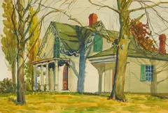 Lawrence Edwin Blazey, Senility (An Old Farmhouse Near Cleveland), watercolor on paper
