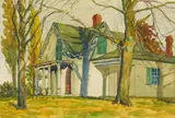 Lawrence Edwin Blazey, Senility (An Old Farmhouse Near Cleveland), watercolor on paper