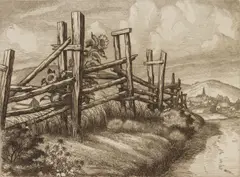 Cornelius Botke, Road to Bodega, etching