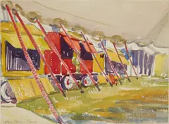 Kae Dorn Cass, Under the Big Top, watercolor on paper