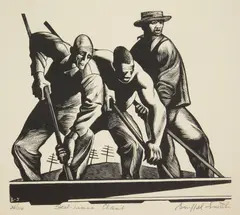 Bernard Brussel-Smith, Steel-Linin' Chant wood, engraving