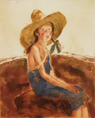 Rosella (Swope Art Museum pg. 44) by John Edward Costigan, etching in colors, 1931, offered Feb 2024
